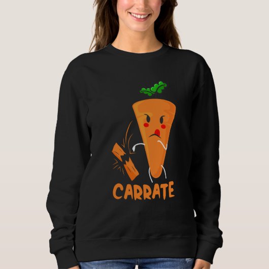 Carrate Carrot Karate Costume Vegans Costume Sweatshirt (Vorderseite)