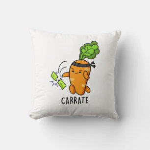 Carrate Funny Carrot Karate Pun Kissen