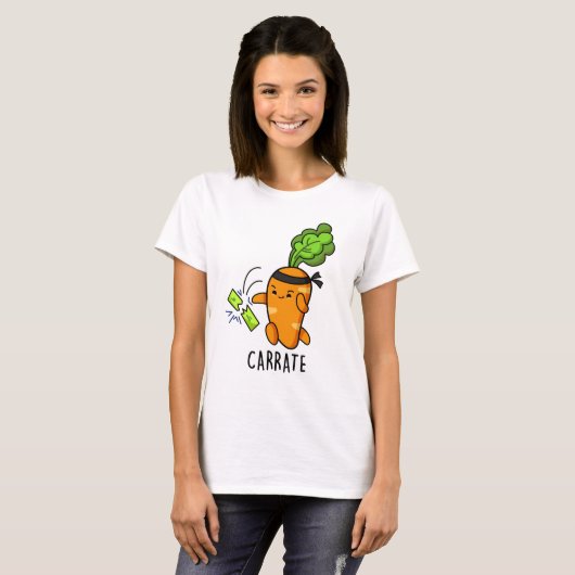 Carrate Funny Carrot Karate Pun T-Shirt (Vorne ganz)