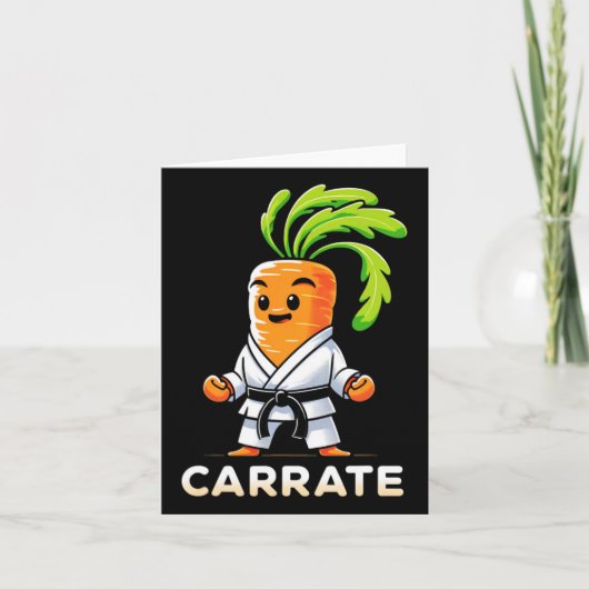 Carrate Funny Karate Carrot Teacher Student Martia Karte (Vorderseite)
