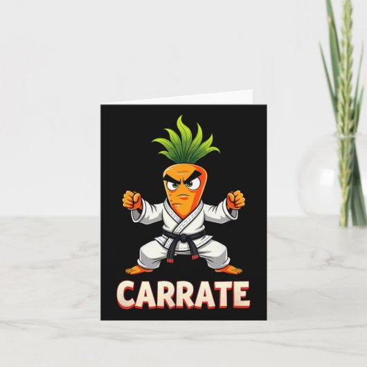 Carrate Karate Carrot Mixed Martial Arts Students Karte (Vorderseite)