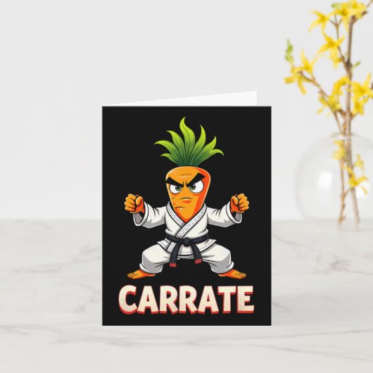 Carrate Karate Carrot Mixed Martial Arts Students Karte (Gelbe Blume)