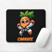 Carrate Karate Karrot Niedlich und lustig Training Mousepad (Mit Mouse)