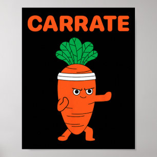 Carrate Karate Karrot Niedlich und lustig Training Poster