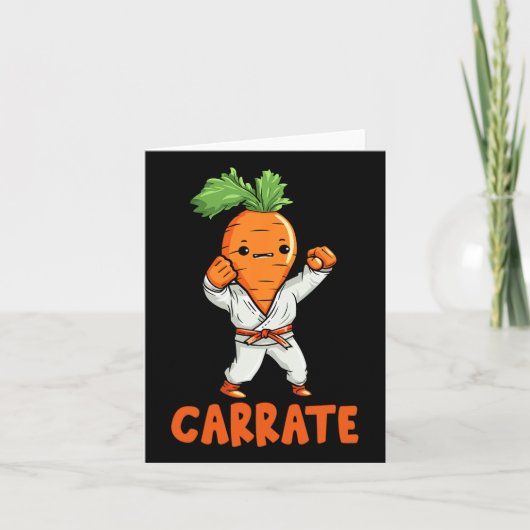 Carrate Niedlich Carrot Martial Arts Karate Gemüse Karte (Vorderseite)