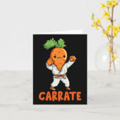 Carrate Niedlich Carrot Martial Arts Karate Gemüse Karte (Gelbe Blume)