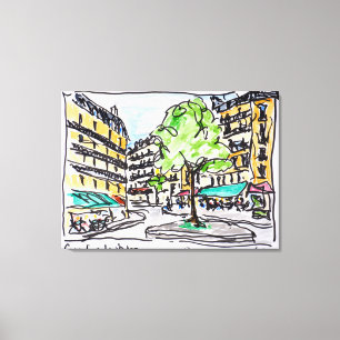 Carrefour de l'Odeon, Paris, Frankreich Leinwanddruck
