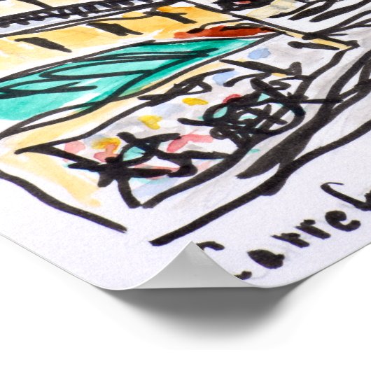 Carrefour de l'Odeon, Paris, Frankreich Poster (Ecke)