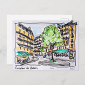 Carrefour de l'Odeon, Paris, Frankreich Postkarte (Vorne/Hinten)