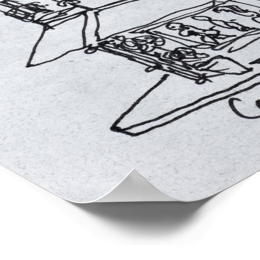 Carrefour de l'Odeon, Saint-Germain-des-Pres Poster (Ecke)