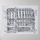 Carrefour de l'Odeon, Saint-Germain-des-Pres Poster (Vorne)