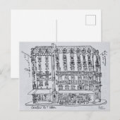 Carrefour de l'Odeon, Saint-Germain-des-Pres Postkarte (Vorne/Hinten)