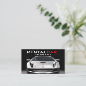 CarRental Business Card Visitenkarte (Stehend Vorderseite)
