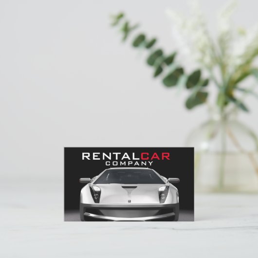 CarRental Business Card Visitenkarte (Stehend Vorderseite)