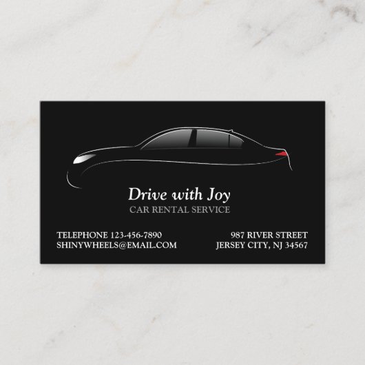 CarRental Business Card Visitenkarte (Vorderseite)