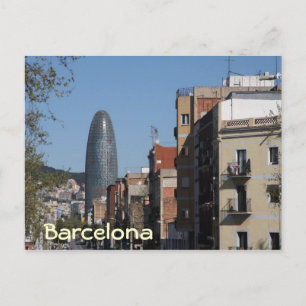 Carrer de Badajoz und Torre Agbar, Barcelona Postkarte