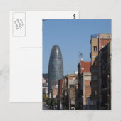 Carrer de Badajoz und Torre Agbar, Barcelona Postkarte (Vorne/Hinten)