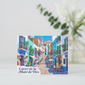 Carrer de la Mare de Déu Spanien Postkarte (Stehend Vorderseite)