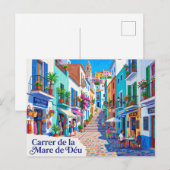 Carrer de la Mare de Déu Spanien Postkarte (Vorne/Hinten)