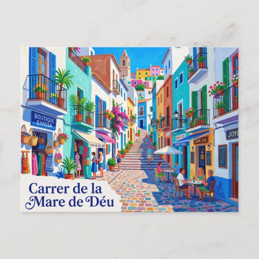 Carrer de la Mare de Déu Spanien Postkarte (Vorderseite)