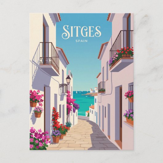 Carrer de la Mare de Déu Spanien Postkarte (Vorderseite)