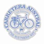 Carretera Austral (Fahrrad) Aufkleber (Vorderseite)