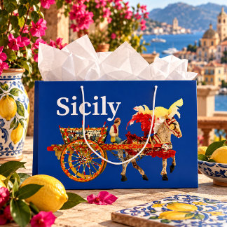 Carretto Siciliano - Traditionelles Sizilianisches Große Geschenktüte