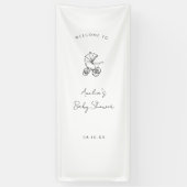 Carriage Baby Shower Welcome  Banner (Vertikal)