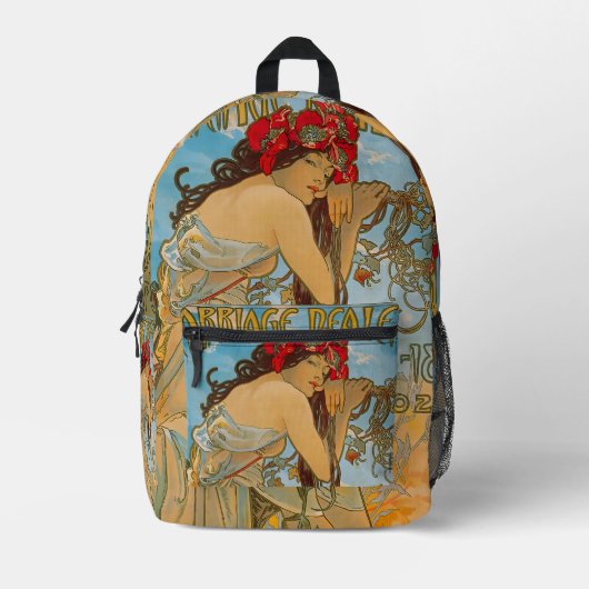 Carriage Dealers by Alphonse Mucha (1902) Bedruckter Rucksack (Vorderseite)