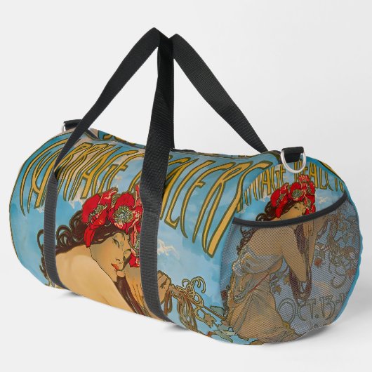 Carriage Dealers by Alphonse Mucha (1902) Duffle Bag (Rechte Ecke)