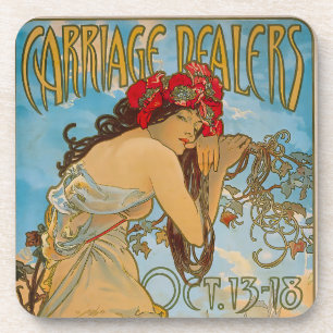 Carriage Dealers by Alphonse Mucha (1902) Getränkeuntersetzer