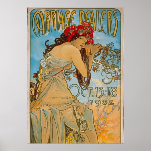 Carriage Dealers by Alphonse Mucha (1902) Poster (Vorne)