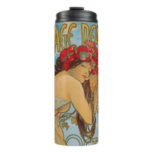 Carriage Dealers by Alphonse Mucha (1902) Thermosbecher