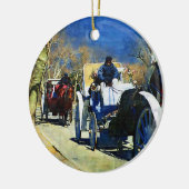 Carriage Ride Central Park Keramikornament (Links)