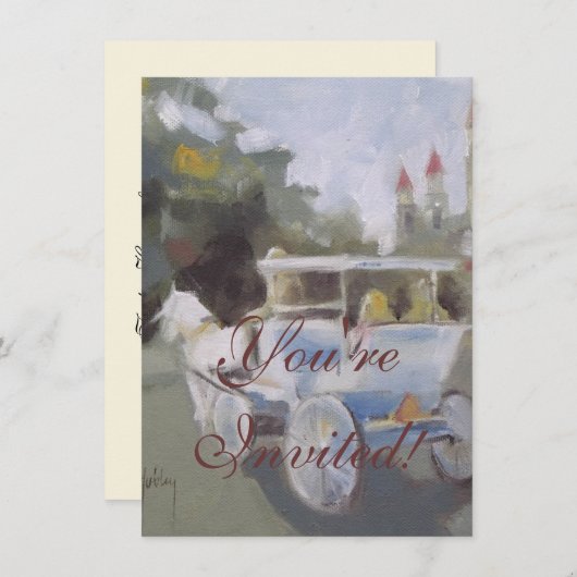 Carriage Ride Sightseeing Einladung (Vorne/Hinten)