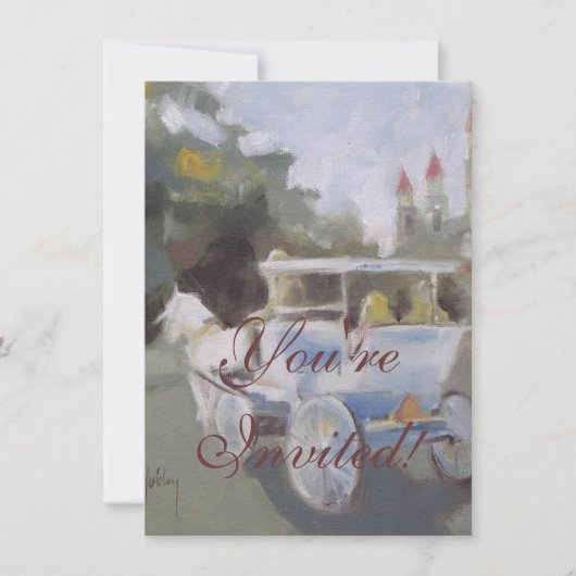 Carriage Ride Sightseeing Einladung (Vorderseite)