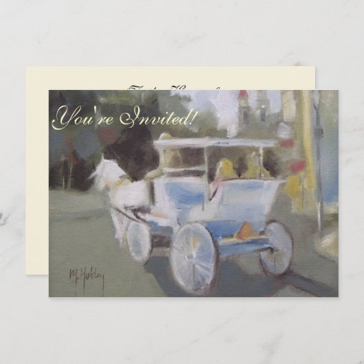 Carriage Ride Sightseeing Einladung (Vorne/Hinten)