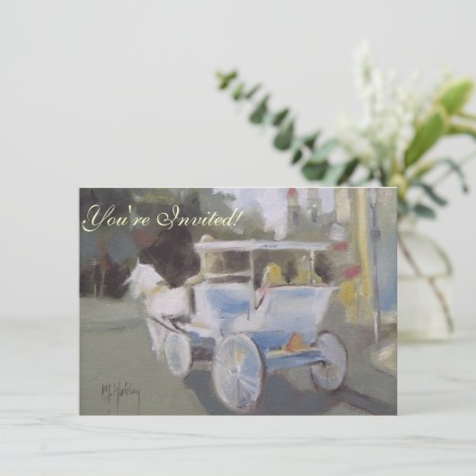 Carriage Ride Sightseeing Einladung (Stehend Vorderseite)