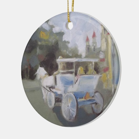 Carriage Ride Sightseeing Keramikornament (Links)