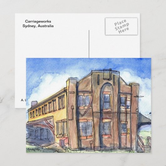 Carriageworks Building Postkarte (Vorne/Hinten)