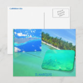 CARRIBEAN SEA POSTCARD POSTKARTE (Vorne/Hinten)