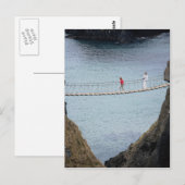 Carrick-A-Rede rope bridge, Ballintoy, Grafschaft Postkarte (Vorne/Hinten)