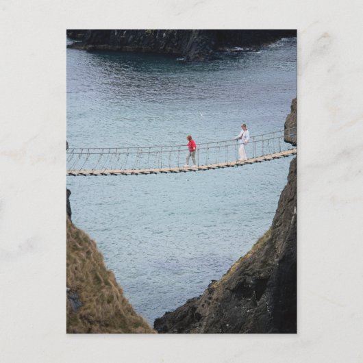 Carrick-A-Rede rope bridge, Ballintoy, Grafschaft Postkarte (Vorderseite)