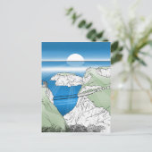 Carrick a Rede Rope Bridge Irland Postkarte (Stehend Vorderseite)