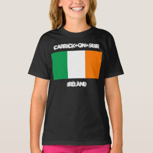 Carrick-on-Suir, Irland mit irischer Flagge Kinder T-Shirt