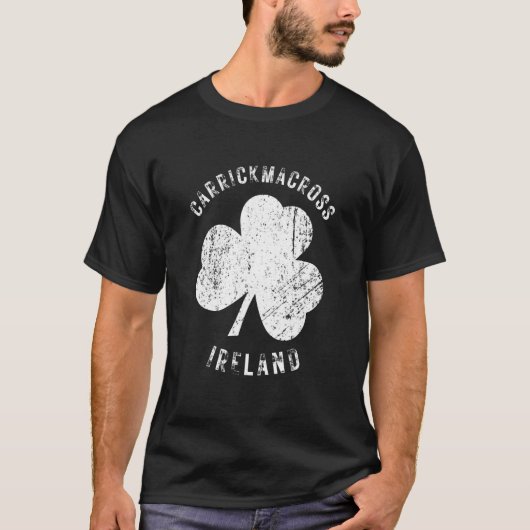 Carrickmacross Monaghan Irland Vintages Kleeblatt T-Shirt (Vorderseite)