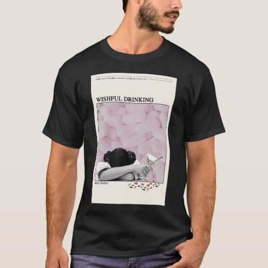 Carrie Fisher Wishful Drinking Poster T-Shirt (Vorderseite)