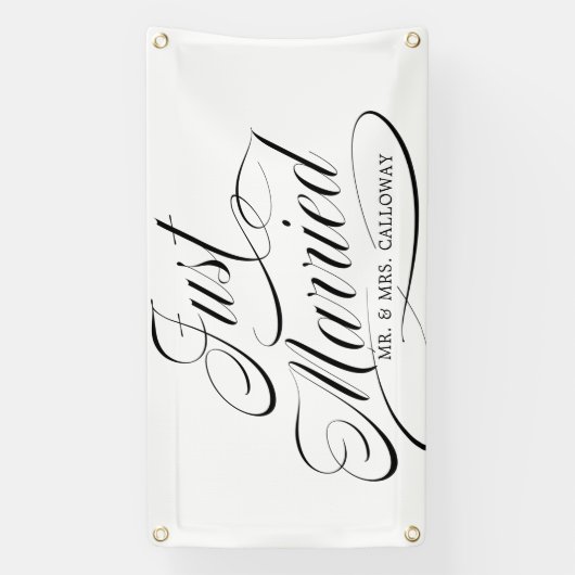 Carried Away Just Married Car Banner (Vertikal)