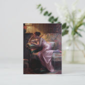 Carrier: Elegante Lady mit Mirror Postkarte (Stehend Vorderseite)