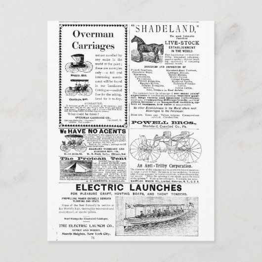 Carrier und weitere Anzeigen Postkarte (Vorderseite)